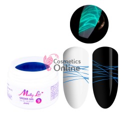 Gel UV Mollylac Spider Fluorescent Jeans, gel panza de paianjen 3 ml nr. 9
